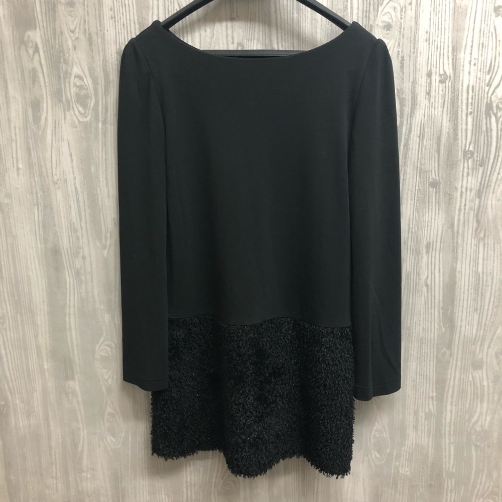 GREED International long sleeve black mini dress s